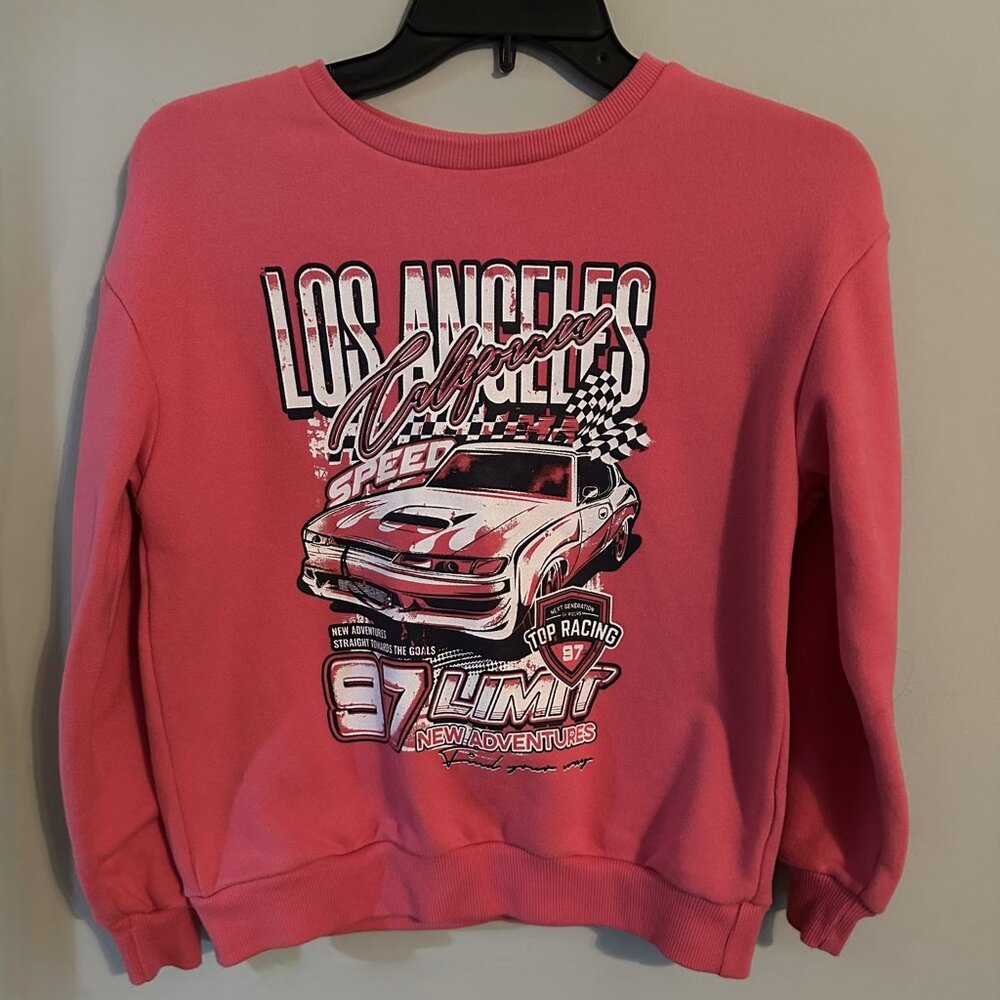 SHEIN Car and letter print girls sweatshirt Size 10